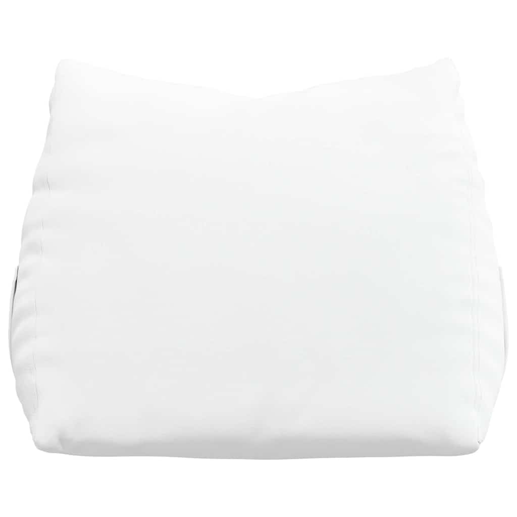 Poduszka pod plecy biała z materiału 60 x 20 x 50 cm z wypełnieniem poliestrowym, ergonomiczna poduszka lędźwiowa na sofę, łóżko, do biura i biura domowego, oddychająca i nadająca się do