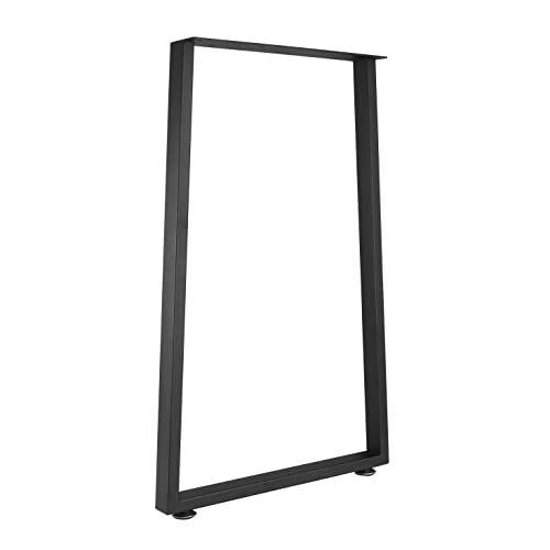 Image of Metal Table Legs, Heavy Duty Square Tube Iron Desk Legs for Dining, Coffee, Computer Desk, Workbench, Meeting Room - DIY Furniture Legs 28 inchH x 17.7 inchW (28 inch, U 4x2cm)