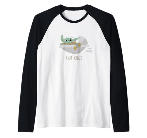 T-shirt Star Wars The Mandalorian Fast Child manches raglan vêtement geek