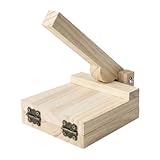 RCOACE 6 Inch Mini Wooden Tortilla Press for Small Portions, Perfect for Dieters, Homemade Corn & Flour Tortillas, Burritos and Wraps, Ideal for Breakfast, Lunch, or Healthy Snacks (Square)