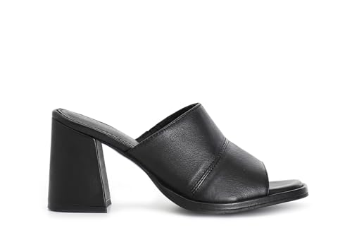 Chaussons Cafè Noir C1LM1044 à double bande pour homme en noir