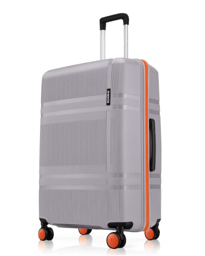 HRX Helium Medium Size Canes Grey Polypropylene Hard Shell Suitcase - Premium Travel Trolley Bag with 8 Spinner Wheels, Number Lock & Water Resistant