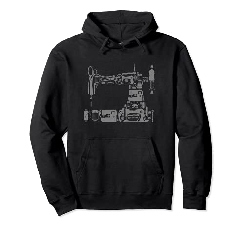 Image for Sewer & Quilter Lover Gift - Quilting & Old Sewing Machine Pullover Hoodie