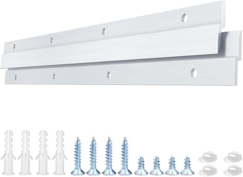 Image of 12'' French Cleat, French Cleat Hanger, Aluminum Z Clips for Hanging Pictures, Mirrors, Panels, Whiteboard, Shelf, Artwork ( Supports 80 lbs, 1 Pairs )