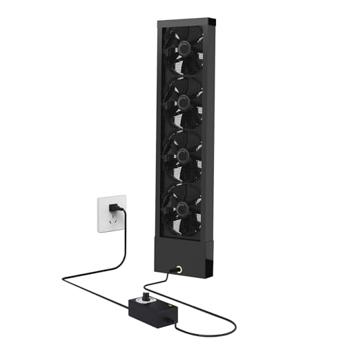 Ventilador de escape de ventana, 2800 rpm, velocidad ajustable, volumen de aire de 98 CFM para ventanas correderas, ideal para ventilación de cocina, dormitorio y baño