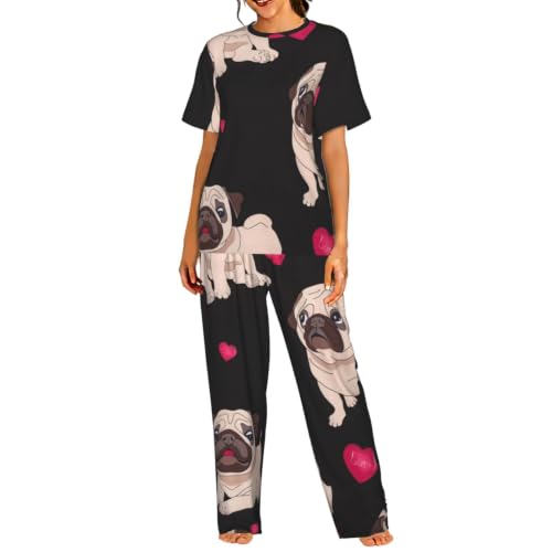Pyjama carlin femme anti-irritation ensemble de nuit court en tissu respirant