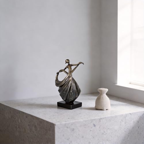 Estatua Abstracta de Bailarina Moderna de Resina miniatura 7