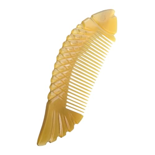 NULYLU Fine Smooth Massage Comb Natural Horn Scalp Massager Hair Detangler Curly Hair Care Relief Tool Random
