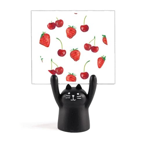 Support de mémo fraise et chat noir pour ranger vos notes