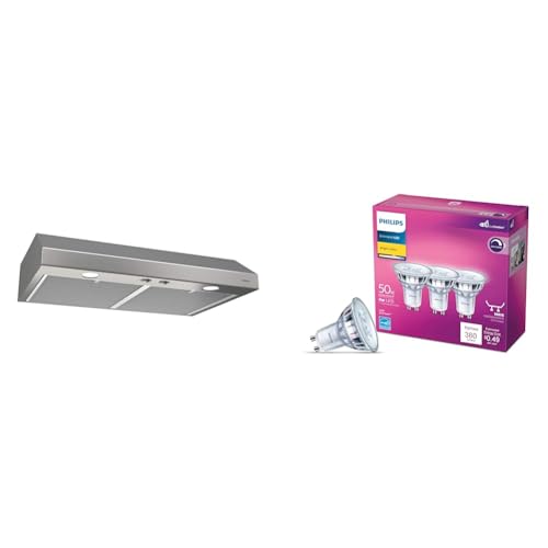 Broan-NuTone BCSD136BL Glacier Range Hood with Light, Exhaust Fan for Under Cabinet, Black, 36-inch