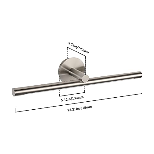 Jusheng Picture Lights For Wall 24.4" Inch, Brushed Nickel Metal Gallery Light Picture Lighting, Artwork Lighting Display Light 14W (70W Eqv.), Hardwired Connection, 3000K Warm White 840Lm 110V Ac #TOP7