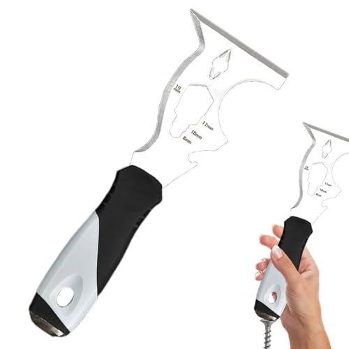 Raspador de pintura multiusos, raspador de pintura | Herramienta raspadora de pintura multifuncional para pintor, raspador ergonómico con llave de martillo y extractor de clavos para pintores y