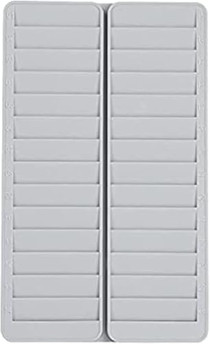 新規アップグレード タイムカードラック icカード ホルダー 壁掛け 立て掛け シール 取付ネジ付き カードホルダー 28人用 タイムカード収納 IDカード (グレー)