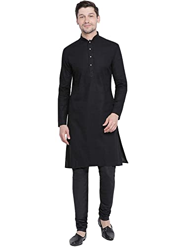 Image of Royal Kurta Mens Cotton Long Kurta Pyjama Set