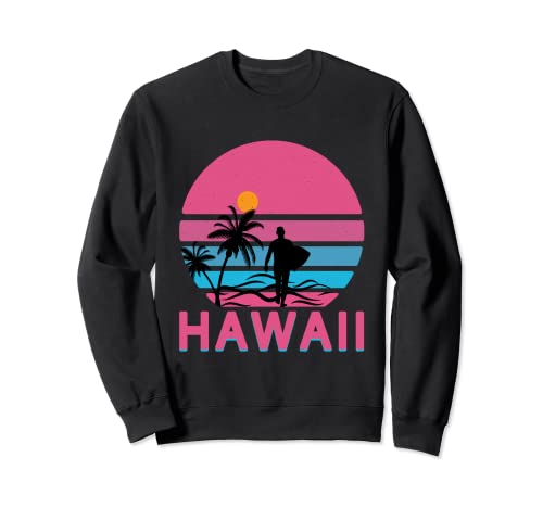 Camiseta Hawaii Retro - Sunset Surfer Hawaiian Surf Beach Sudadera