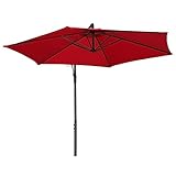 KHDONT Garten-Regenschirm Freitragender Terrassenschirm, 300 cm, großer Sonnenschirm,...