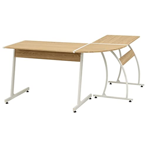 Bureau d'angle en chêne de qualité avec cadre en métal robuste - 5