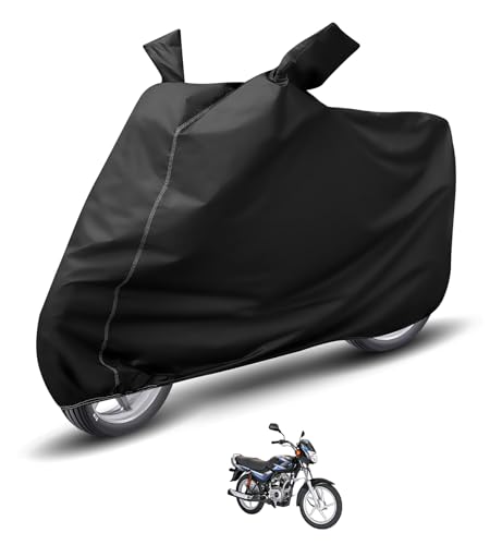 Image of Auto Hub Waterproof Bike Cover Compatible with Bajaj CT 100 Dustproof, UV Protection Two Wheeler Bike CT 100 Cover - Black