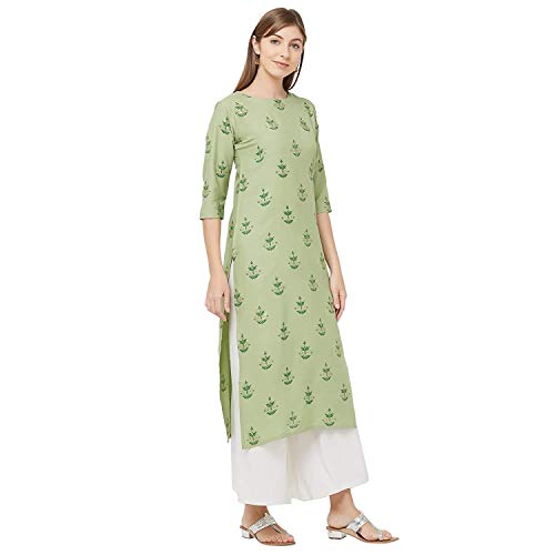 Image of GoSriKi Women's Multicolor Printed Straight Kurta - Pack of 2