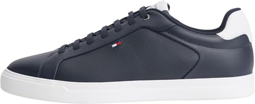 Tommy Hilfiger Men Icon Court Light Leather FM0FM05946 Low-Top, Blau, Größe 45,5 – Ansicht 1