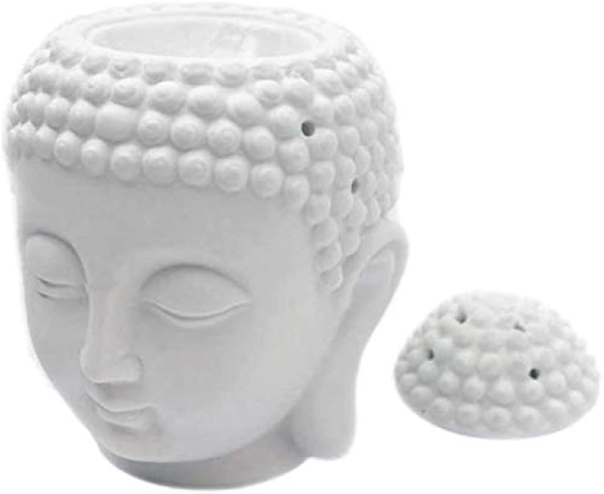 Unscented White Buddha Face Tea Lights Candle
