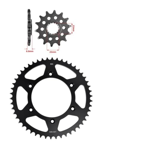 Piñón 520 50T 14T para solucionar el desgaste de transmisión en tu moto 3