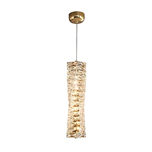 Lustre cristal monotête blanc light 46 cm pour décoration de chambre
