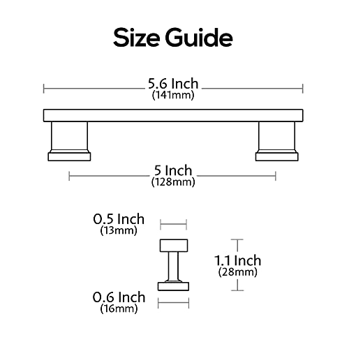 Alzassbg 10 Pack Brushed Satin Nickel Cabinet Pulls, 5 Inch(128Mm) Hole Centers Cabinet Handles Kitchen Hardware For Cabinets And Drawers Al3061Sn #TOP4
