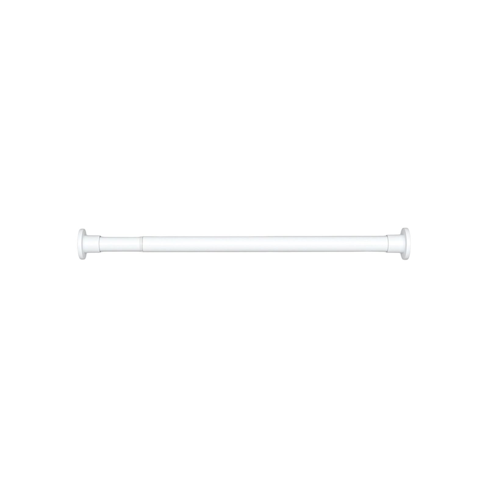 Adjustable Stainless Steel Shower Curtain Rod Retractable Clothes Drying Pole And Curtain Pole Easy To Install Without Drilling stable(Wei�,130-250cm)