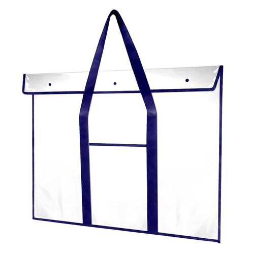 QWORK Bolsa de armazenamento grande para pôsteres - Pacote com 4 sacos transparentes de PVC de 80 cm