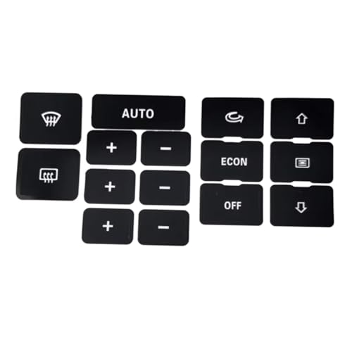 KANGBOZ Compatible con A6 C5 AC Climatizador Aire Acondicionado Calefacción Botón Control Reparación Pegatina Cubierta Embellecedora Accesorios para Auto Accesorio Botón Pegatinas Accesorio