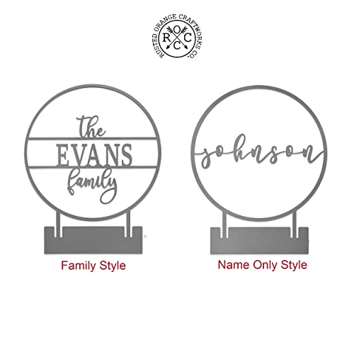 Rocc Rusted Orange Craftworks Co. Anderson Tabletop Or Shelf Personalized Name Sign - Freestanding Personalized Family Name Sign Last Name Signs For Home Decor Custom Name Sign Standing (12 Inch Family Name) #TOP4