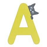 Liebevoll gestaltete Holzbuchstaben mit niedlichem Katzenkopf - Bringen Farbe und Persönlichkeit in jedes Baby- und Kinderzimmer - Perfekte Dekoration für Namen, Worte oder Botschaften - Ideales Design für Katzenliebhaber