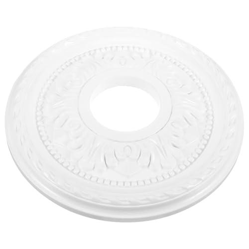 Medallón de techo blanco en PVC redondo para decoración de interiores
