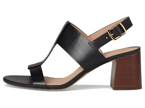 Cole Haan Cole Haan Women's Josie T-Strap Sandals, Black Leather, 7.5-B US
