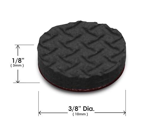 Slipstick GorillaPads Premium Cabinet Door Bumpers 10mm Round Adhesive Rubber Bumpers, Cabinet Stoppers, Bumpers for Drawers, Cupboards, Cutting Boards, Glass Tops, Picture Frames, 64 Dampers