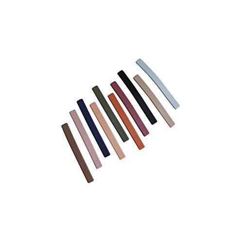 Hair Clips for Styling 10 PCS Non-Slip Morandi Colorful one line Hair Barrettes Pins for Women, Baby Kids and Girls