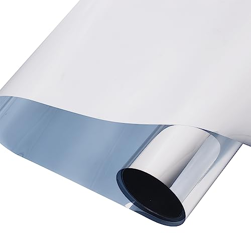 Window Privacy Film One Way Daytime Privacy self-Adhesive Heat Control 99% UV Blocking and Privacy Protection Cling Reflective Window Tint for Home and Office,17.7 Inch x 10 Feet