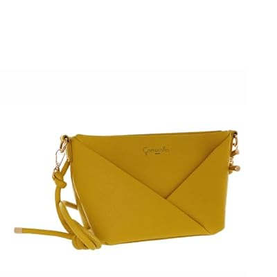Camomilla Milano Borsa a Tracolla Donna, Similpelle, Collezione Glassè, Colore Giallo