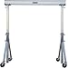 Vestil AHA-2-10-12 Aluminum Adjustable Height Gantry Crane with Glass Filled Nylon Casters 10 Ft. x 8 Ft. 2000 Lb. Capacity Silver
