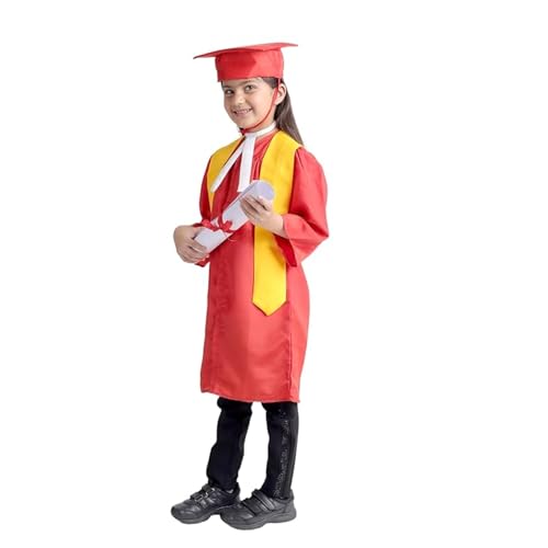 Image of Kids Convocation Dress Graduation Gown and Cap Set | Breathable Polyester | Ideal for School, Nursery & Kindergarten Graduation