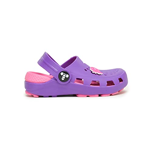Image of toothless Barbie Kids Girls Purple /Pink Clogs