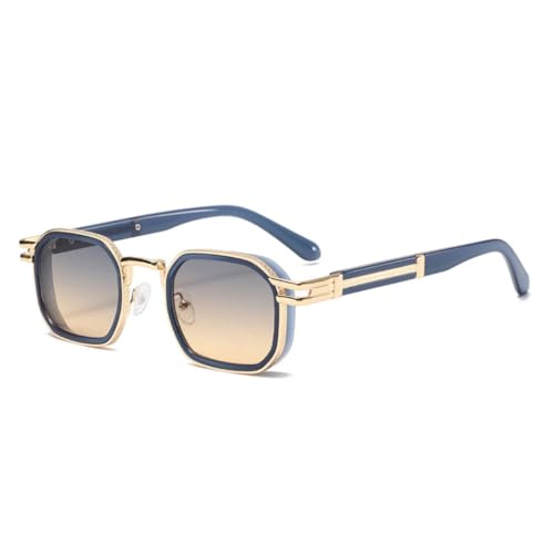 Lunettes de soleil carrées MUTYNE rétro métal verres dégradés UV400 mode homme punk femme