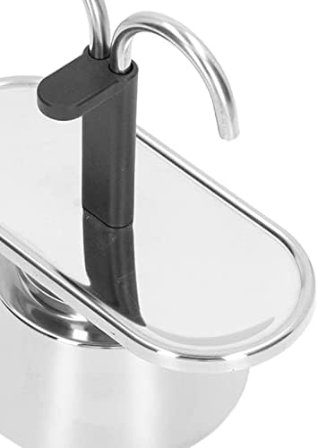 Yosoo Health Gear 100ml Stainless Steel Pot, Aromatic Coffee Maker with Thickened Strainer, Aromatic Taste, Used for Espressoes, Cappuccino, Latte, Dual Pipe Design, Food Grade, Anti Scal