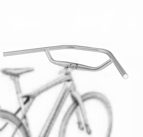 AkiiGer Bike Riser Handlebar 31.8mm, Length 690mm, Universal Bicycle Handle Bars for MTB Gravel Bikes Touring Bikes, Aluminium Alloy, Silver