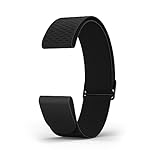 MOOFIT RA1 Heart Rate Monitor Replacement Armband Strap 24.5mm, Arm Belt Replacement Adjustable up to 400mm, Black, Compatible with Scosche, Polar, Wahoo, COOSPO, CATEYE, XOSS