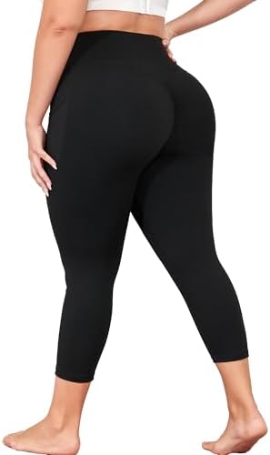 MEJING Plus Size Leggings for Women with Pockets Stretchy, L-5XL