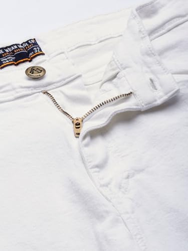 Image of The Indian Garage Co Men Slim Fit Solid Mid-Rise Denim Shorts