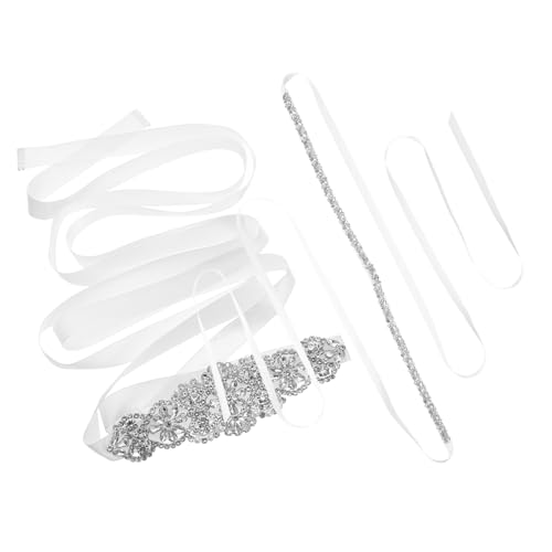 Ceinture de mariée scintillante avec appliques brillants pour robe de soirée VANZACK x2