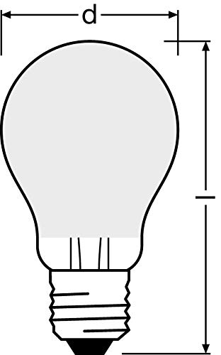OSRAM LED Base Classic A60, Frosted Filament LED Lamps Made of Glass for E27 Base, Bulb Shape, Cool White (4000K), 806 Lumen - Image 4
